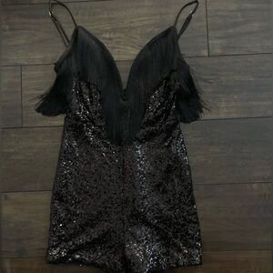 Black sequence jumpsuit!